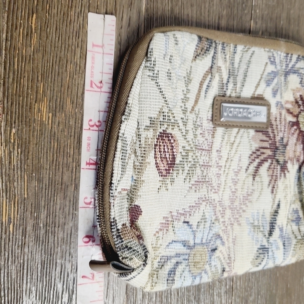 Vintage 80s Jordache Tapestry Floral Travel Makeup Pouch - Picture 9 of 10